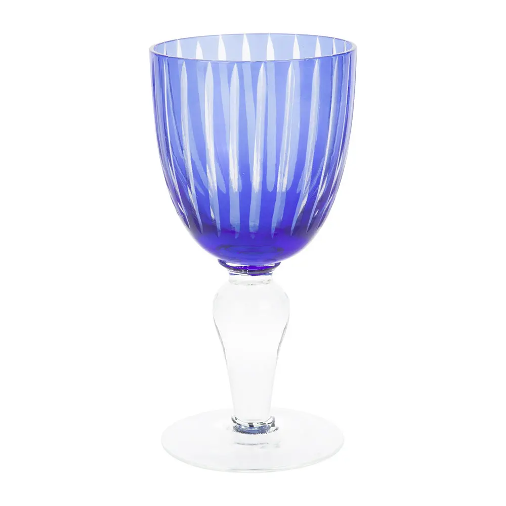 Juego copas vino azul