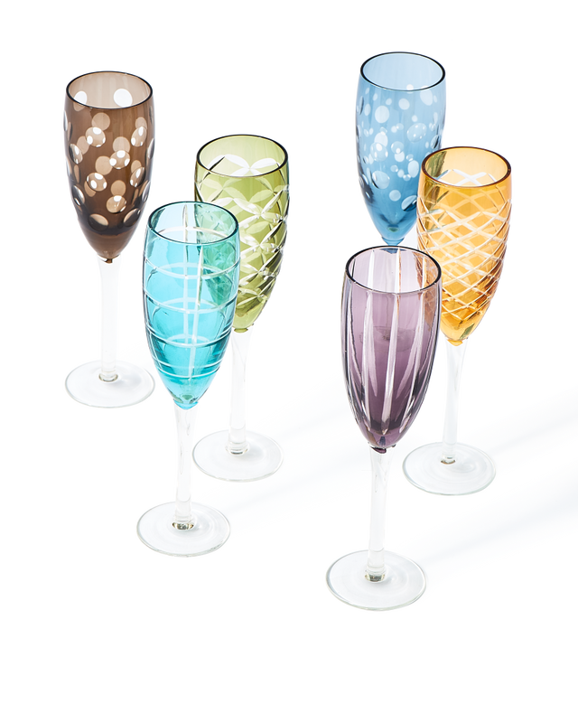 Juego copas cava colores