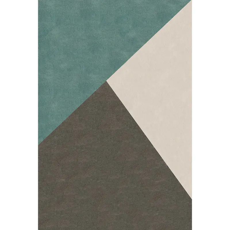 Alfombra geométrica azul