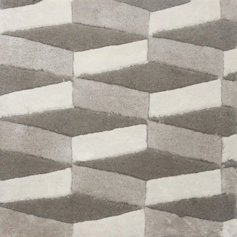 Alfombra trama gris perla