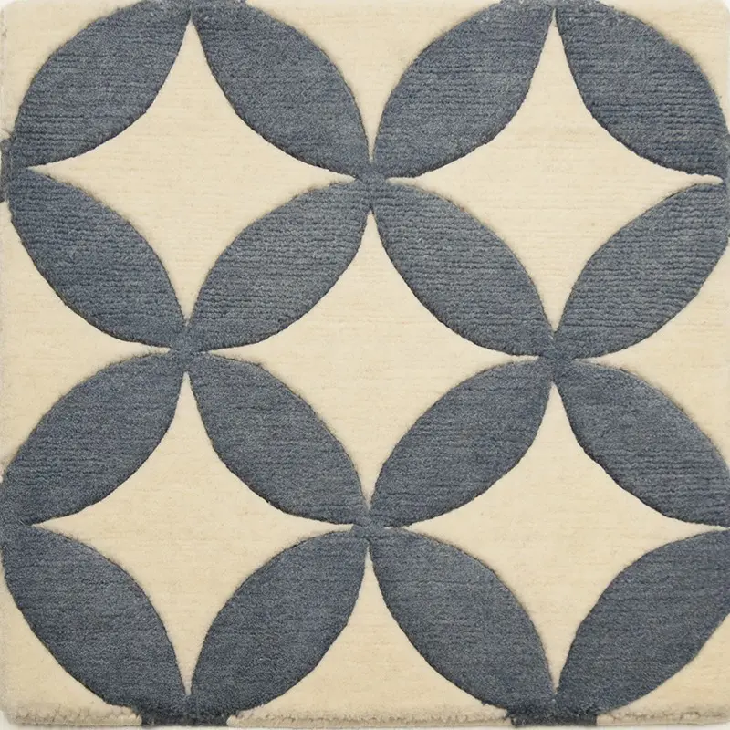 Alfombra flor azul