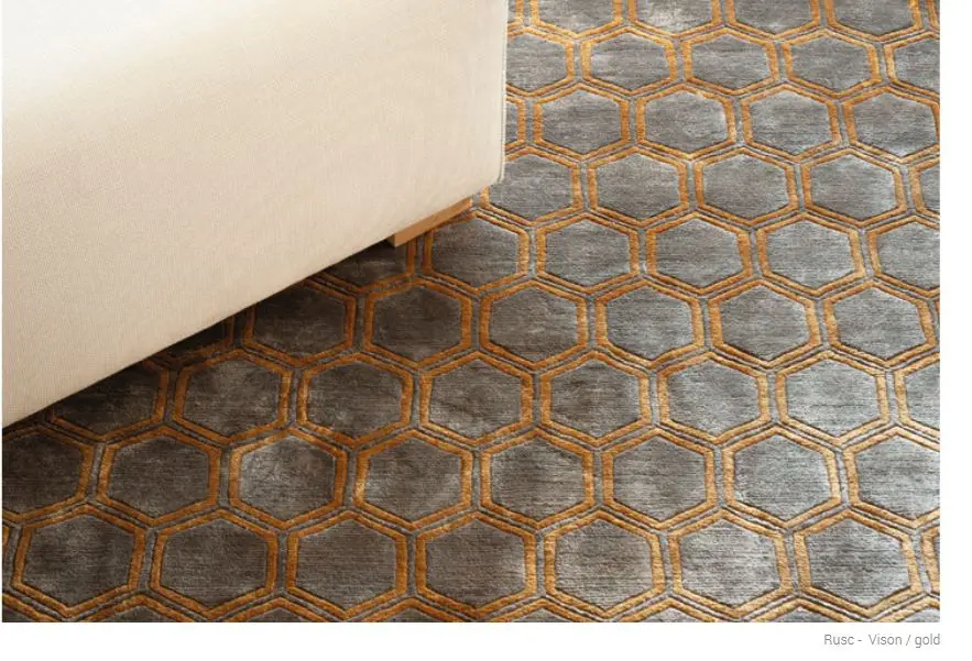Alfombra hexágonos visón