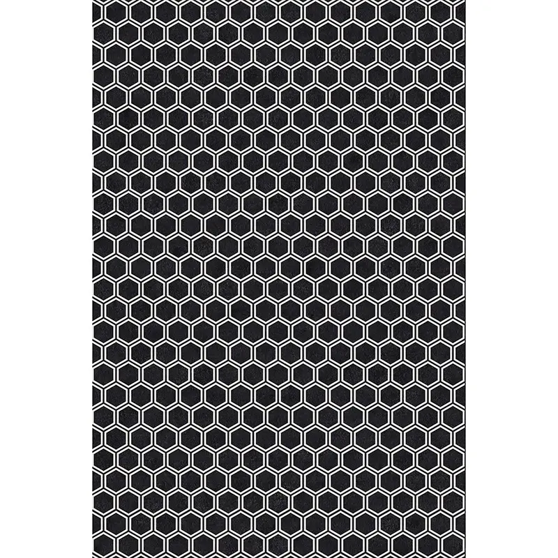 Alfombra hexágonos negra