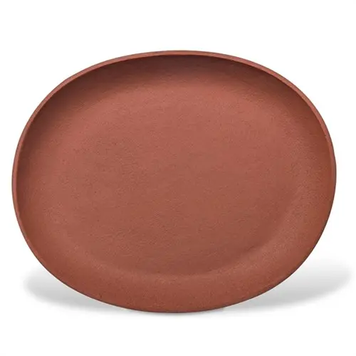 Plato ovalado rojo M
