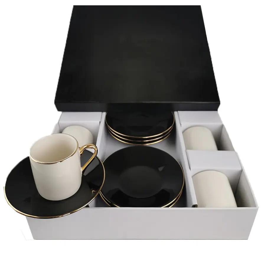 Juego de café Beige y Negro