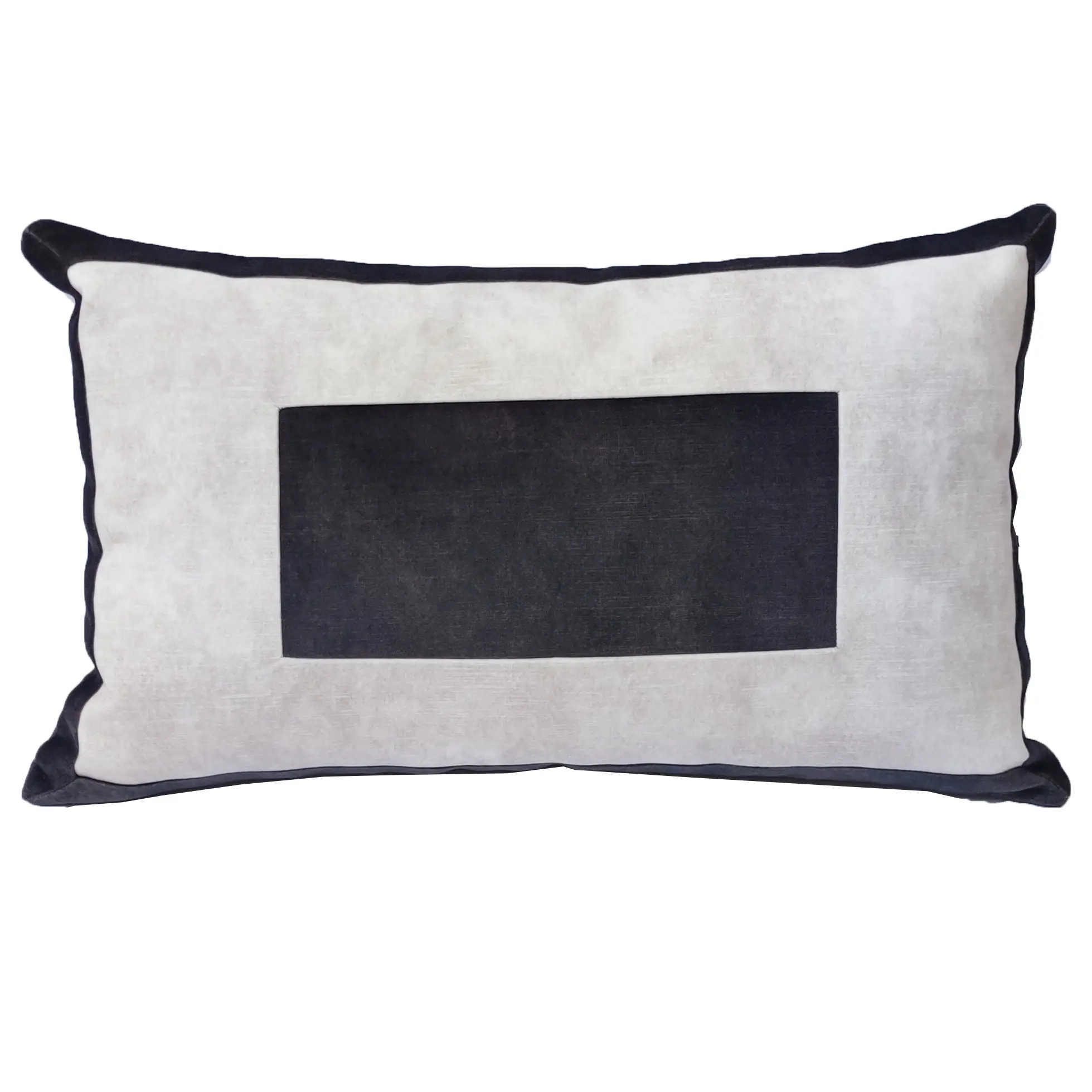 Cojín Terciopelo gris rectangular