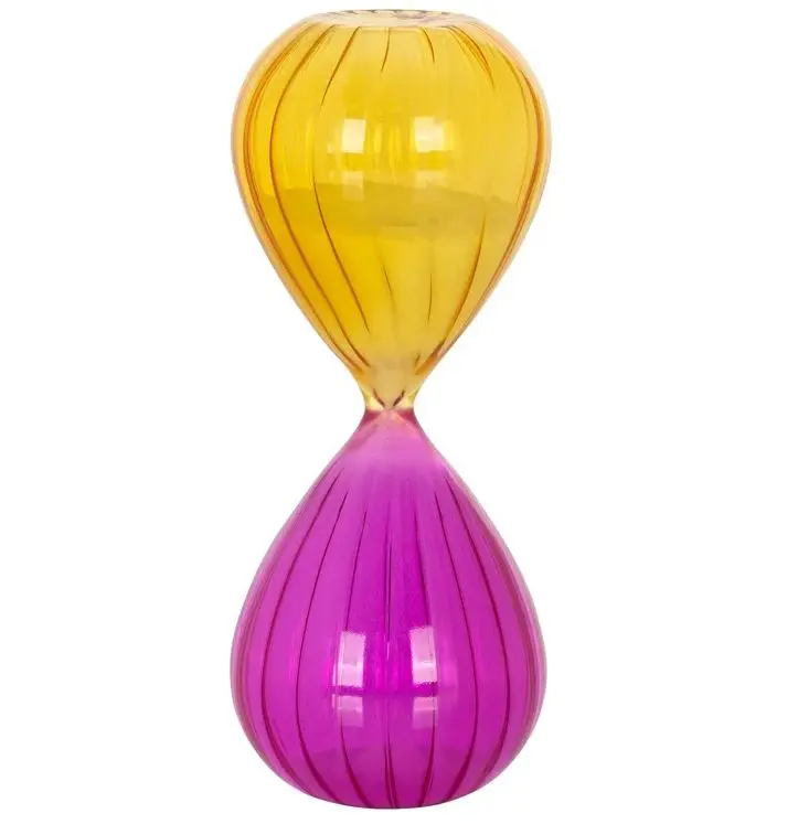 Reloj arena rosa amarillo