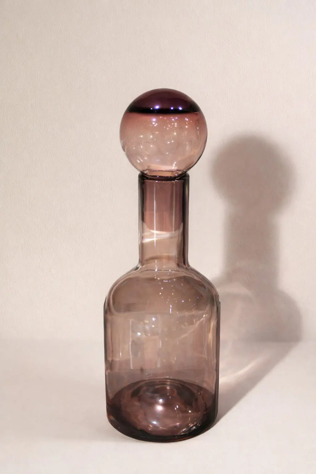 Botella cristal púrpura
