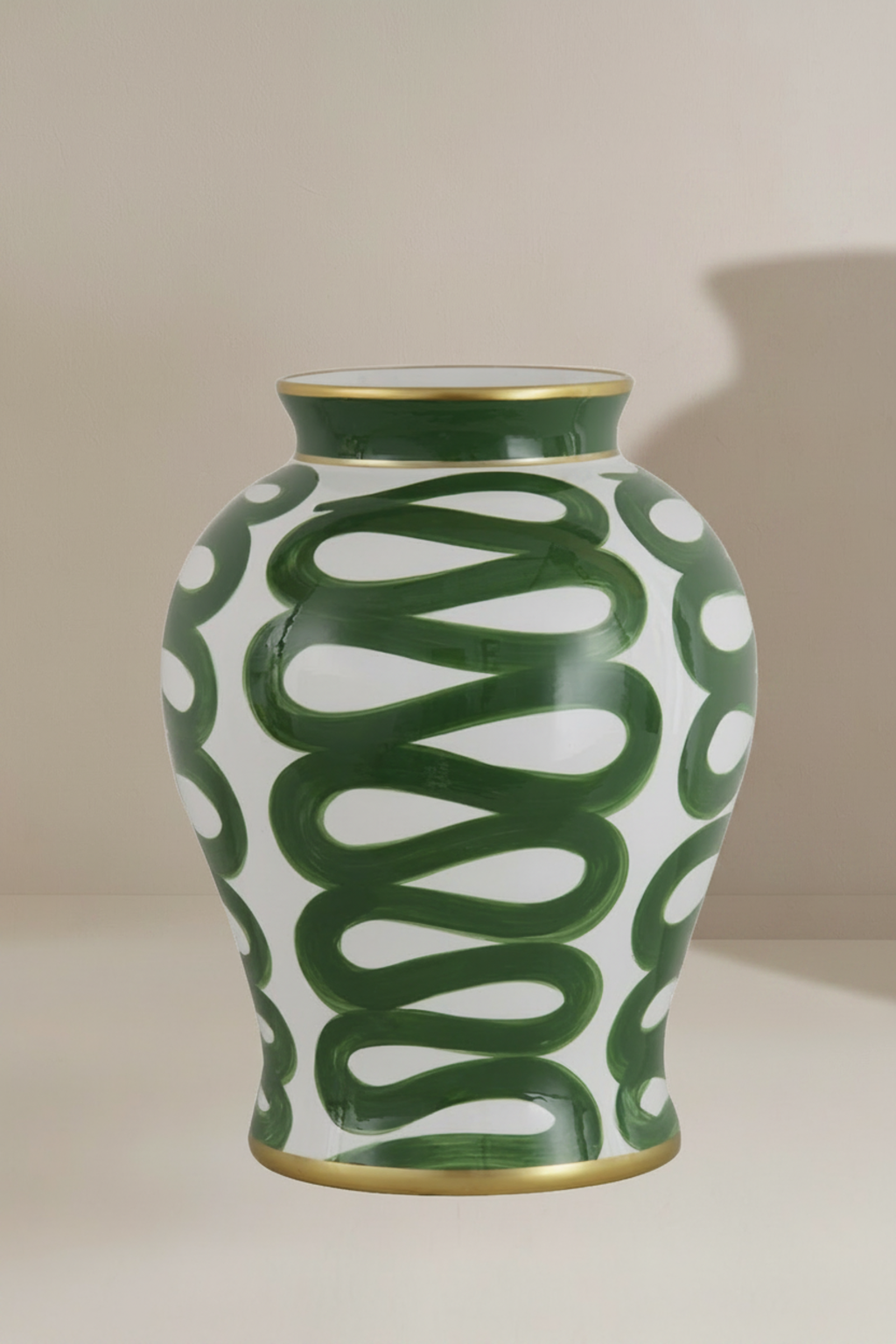 Jarron verde cerámica