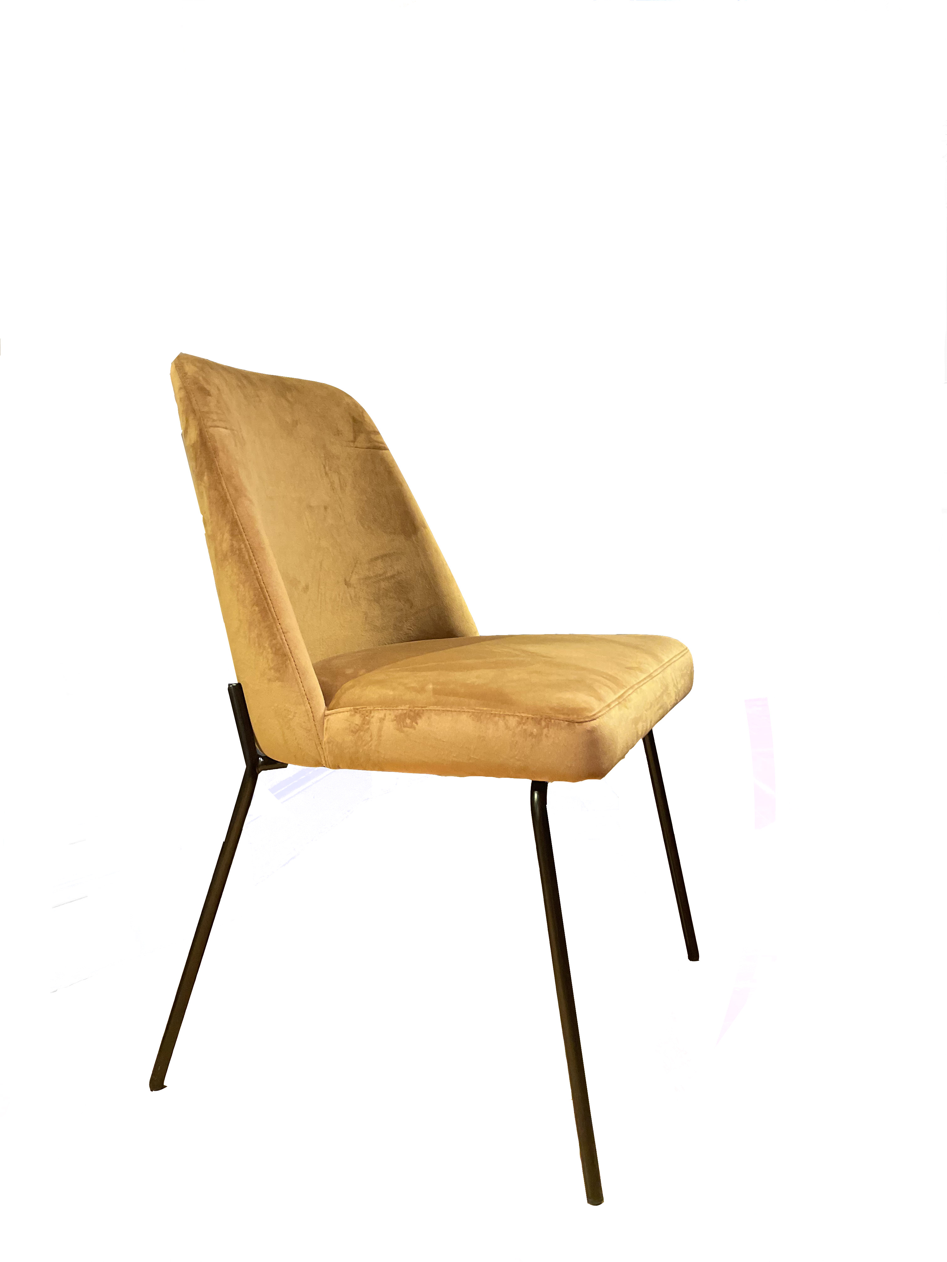 Silla Terciopelo Mostaza