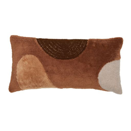 Cojín rectangular tonos tierra