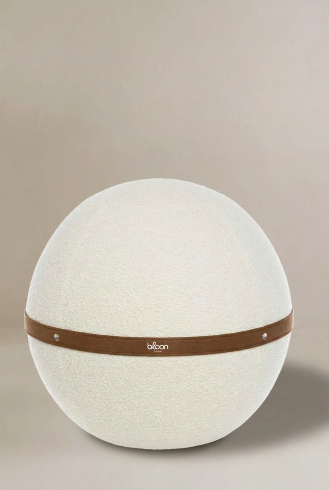 Asiento ergonómico bouclé blanco