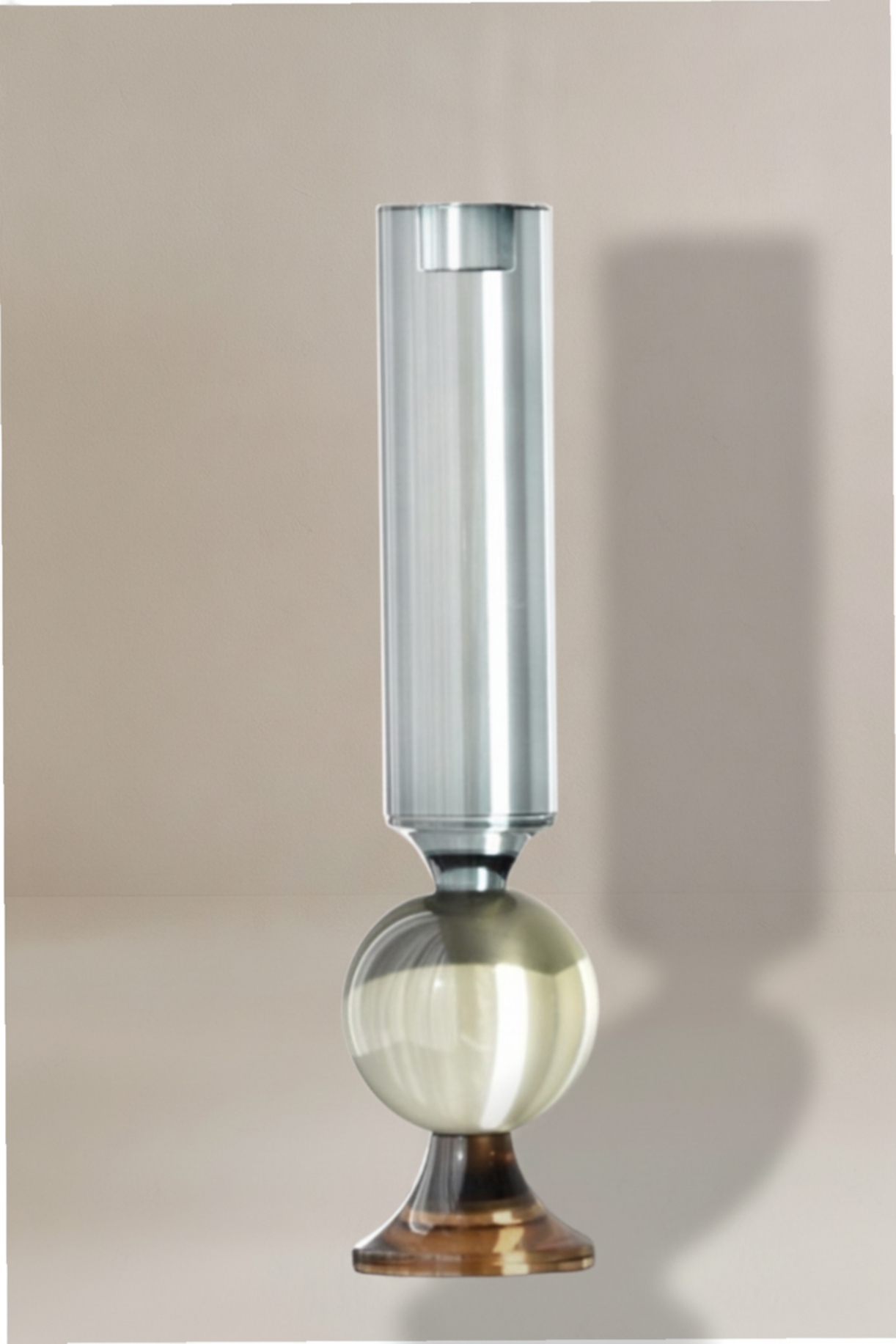 Candelabro azul cristal alto